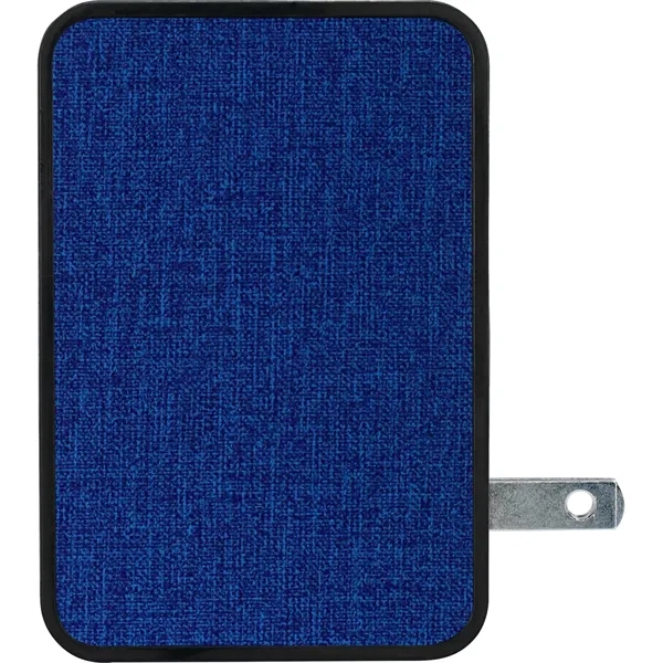 UL 4 PORT HEATHERED USB FOLDING WALL CHARGER... from ASI 30208 A P Specialties / AP Specialties