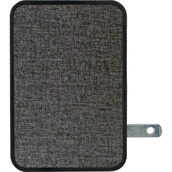 UL 4 PORT HEATHERED USB FOLDING WALL CHARGER... from ASI 30208 A P Specialties / AP Specialties