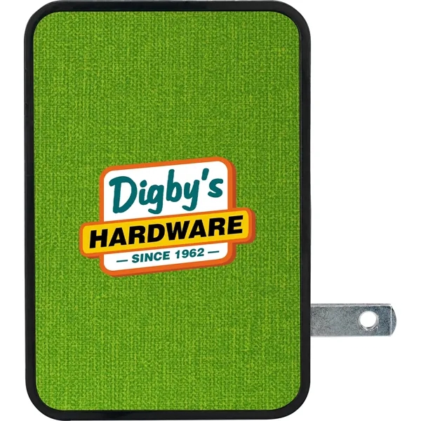 UL 4 PORT HEATHERED USB FOLDING WALL CHARGER... from ASI 30208 A P Specialties / AP Specialties