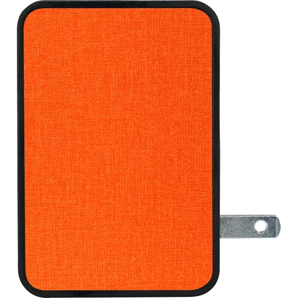 UL 4 PORT HEATHERED USB FOLDING WALL CHARGER... from ASI 30208 A P Specialties / AP Specialties