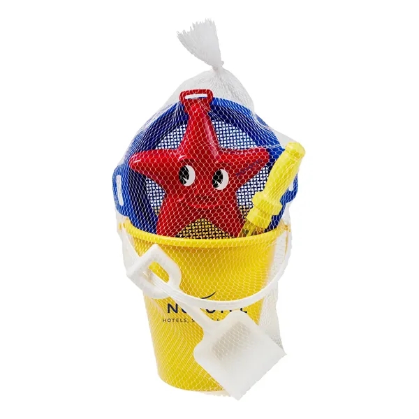 Beach kit with a 9" sand pail, 16" beach ball, star... from ASI 63549 Jornik Manufacturing Corp / Jornik