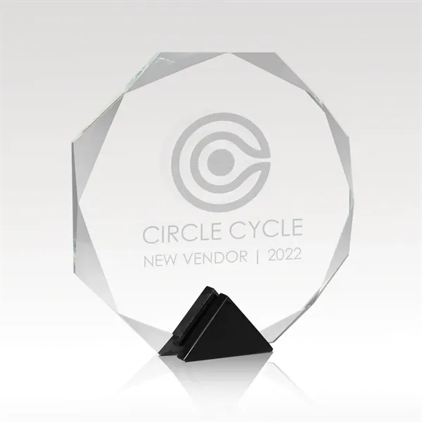 6" x 6" 1 1/4" award made of starphire glass with... from ASI 93986 Visions/Awardcraft / Visions Awards