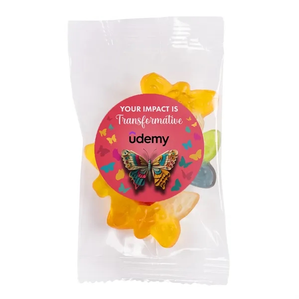 Clever Candy 1oz. Goody Bags - Gummy Butterflies... from ASI 44900 NC Custom (CI/Lanco) / Chocolate Inn