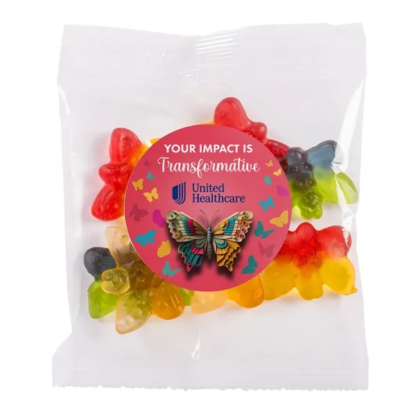 Clever Candy 2oz. Handfuls - Gummy Butterflies... from ASI 44900 NC Custom (CI/Lanco) / Chocolate Inn
