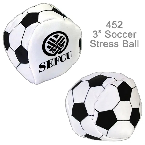 Stress ball with soccer ball design, diameter of the ball is... from ASI 45100 Chulani Promotional Products, Inc / Competitive Edge Innovations/Chulani