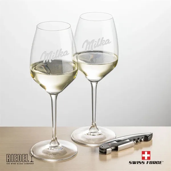 The RIEDEL Extreme Wine Glasses and Swiss Force® Impressive Wine Tool... from ASI 84592 St Regis Group