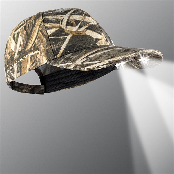 Cap with ultra-bright dual-action LED under brim lighting module for close-up... from ASI 75825 Panther Vision / POWERCAP