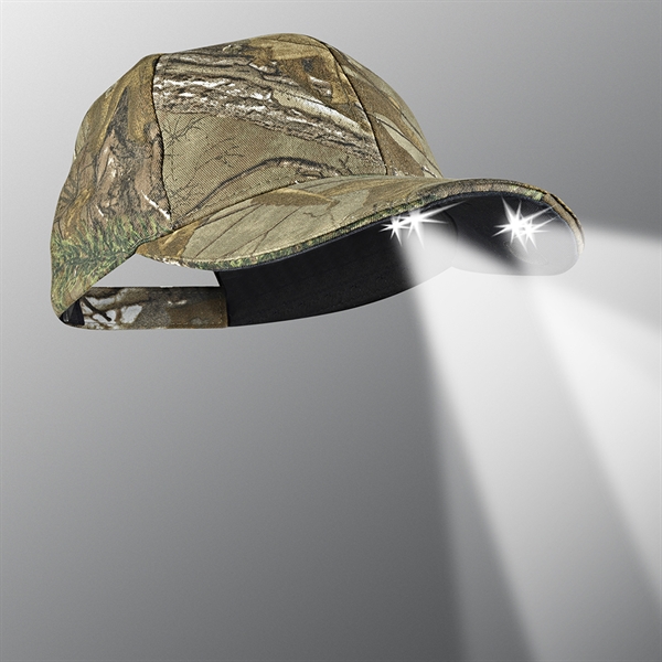 Cap with ultra-bright dual-action LED under brim lighting module for close-up... from ASI 75825 Panther Vision / POWERCAP