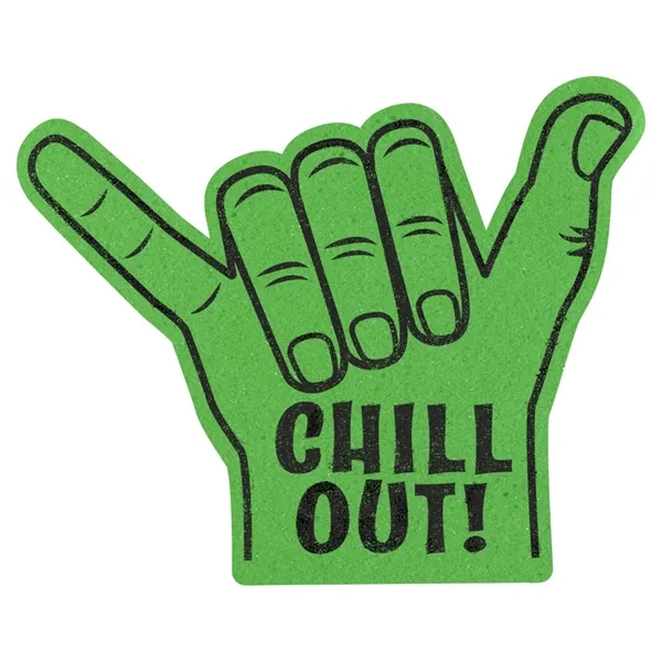 Shaka foam mitt made of bright, colorful, open-celled foam.... from ASI 77280 Pepco Poms / Pepco Poms