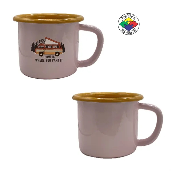 12oz Two Tone Enameled Steel Cup - Crow Canyon - Get... from ASI 80093 Pyrographics / Pyrographics Line