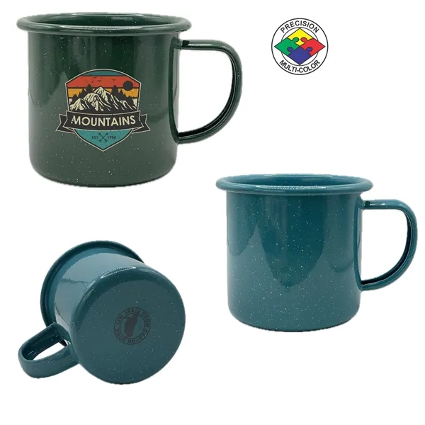 12oz Stinson Enamel Steel Cup - Crow Canyon... from ASI 80093 Pyrographics / Pyrographics Line