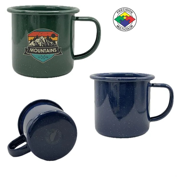 12oz Stinson Enamel Steel Cup - Crow Canyon... from ASI 80093 Pyrographics / Pyrographics Line