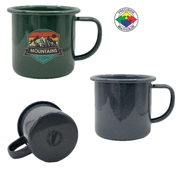 12oz Stinson Enamel Steel Cup - Crow Canyon... from ASI 80093 Pyrographics / Pyrographics Line