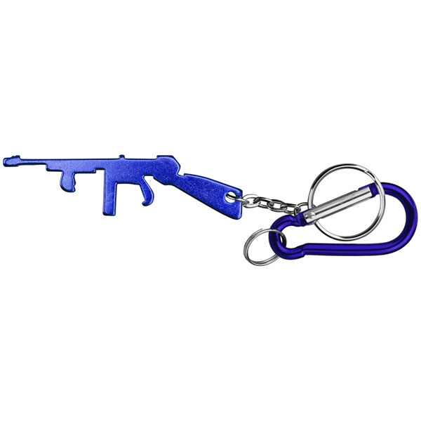 Rifle Shape Bottle Opener Key Chain & Carabiner... from ASI 74585 Nu Promo International / Nu Promo Line