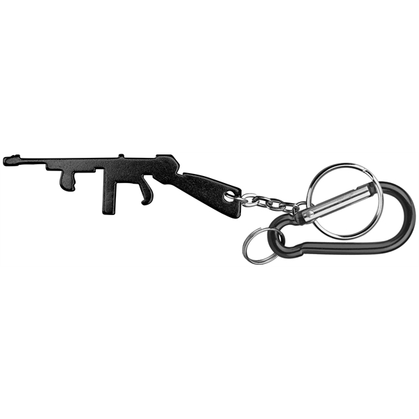 Rifle Shape Bottle Opener Key Chain & Carabiner... from ASI 74585 Nu Promo International / Nu Promo Line
