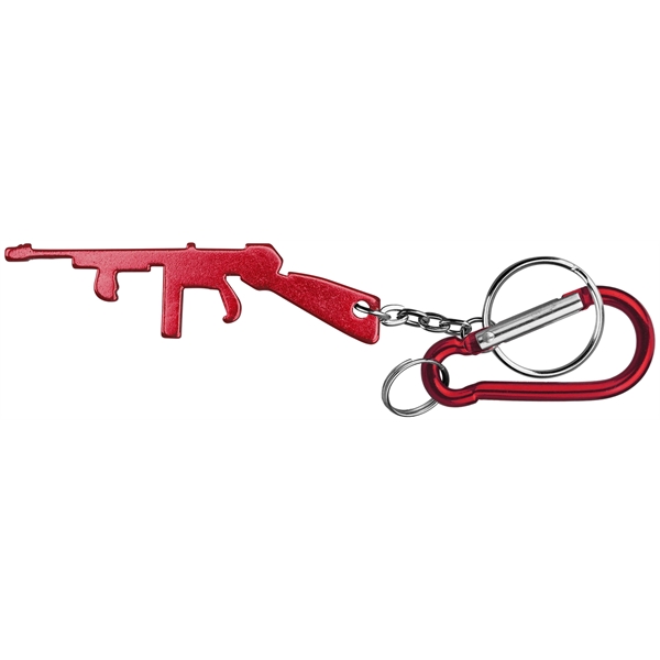Rifle Shape Bottle Opener Key Chain & Carabiner... from ASI 74585 Nu Promo International / Nu Promo Line