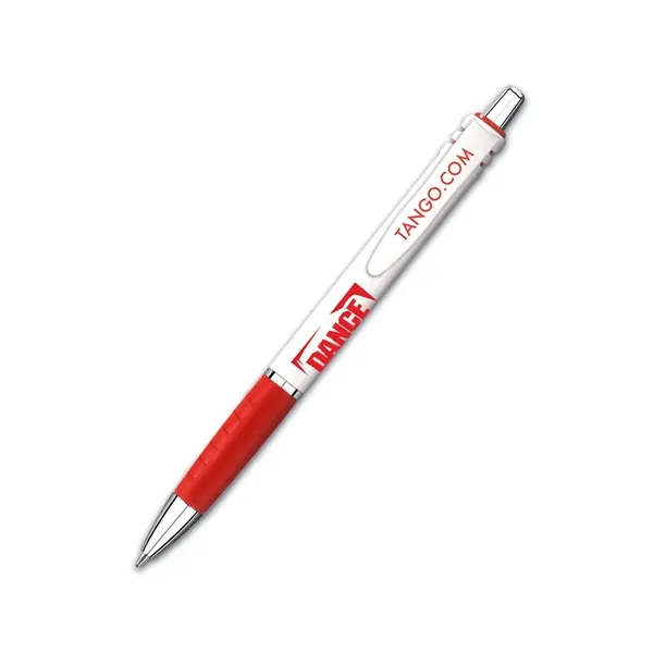 Click action retractable ballpoint pen with white barrel, color trim and... from ASI 90859 Tempo Industries Inc