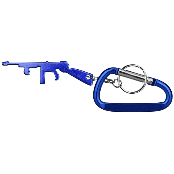 Rifle Shape Bottle Opener Key Chain & Carabiner... from ASI 74585 Nu Promo International / Nu Promo Line