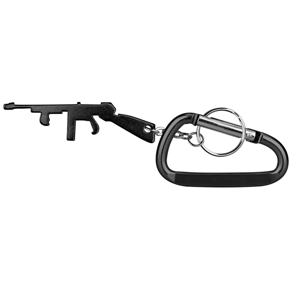 Rifle Shape Bottle Opener Key Chain & Carabiner... from ASI 74585 Nu Promo International / Nu Promo Line