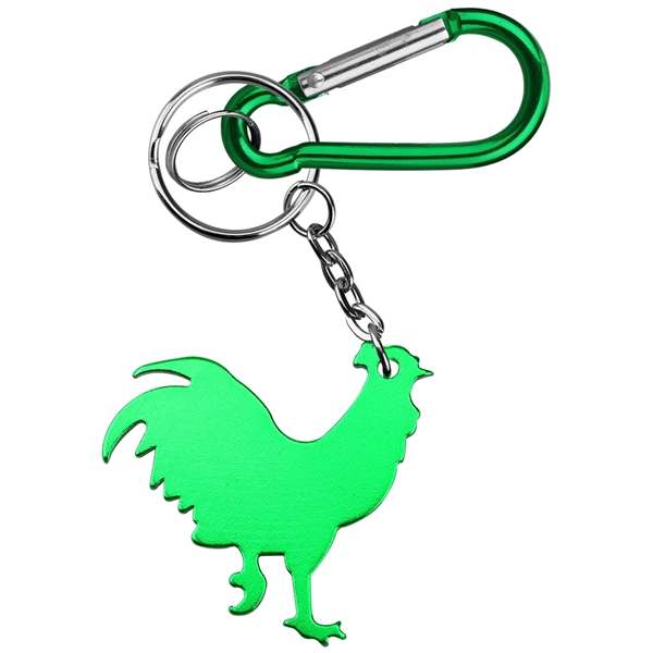 Rooster shape bottle opener with key chain.... from ASI 74585 Nu Promo International / Nu Promo Line