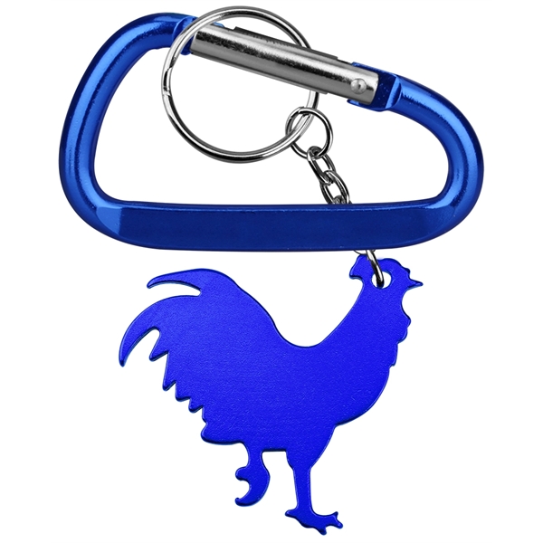 Rooster shape bottle opener with key chain.... from ASI 74585 Nu Promo International / Nu Promo Line