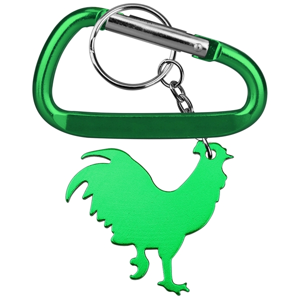Rooster shape bottle opener with key chain.... from ASI 74585 Nu Promo International / Nu Promo Line