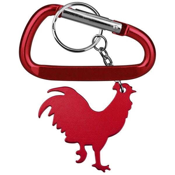 Rooster shape bottle opener with key chain.... from ASI 74585 Nu Promo International / Nu Promo Line