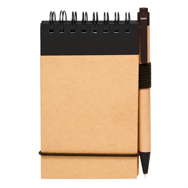 Spiral eco notepad with pen plus 1 color silkscreen imprint on... from ASI 37218 Athena Promo (tm)