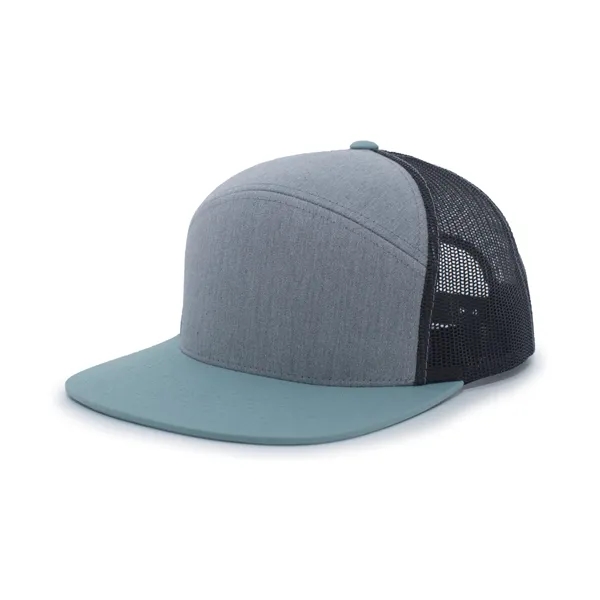 6-Panel Arch Trucker Snapback Cap with shape-able flat bill.... from ASI 37461 Augusta Sportswear / Pacific Headwear