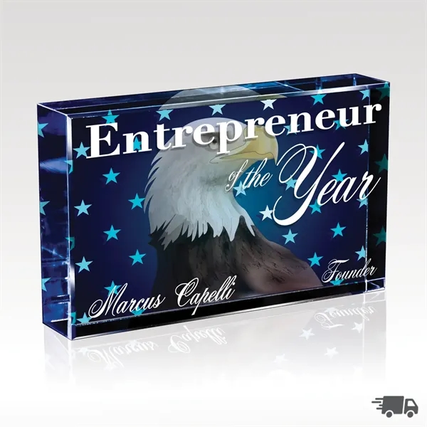 Rectangular shaped acrylic award with customization and size options.... from ASI 93986 Visions/Awardcraft / Visions Awards