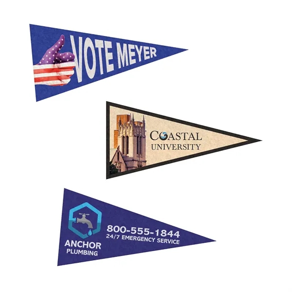 2.25" H x 4.5" W Mini Magnetic Felt Pennants... from ASI 80228 Quinn