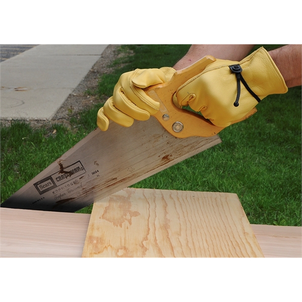 Premium grain cowhide leather gloves with adjustable pull strap.... from ASI 62192 Illinois Glove Co / Honest Abe®