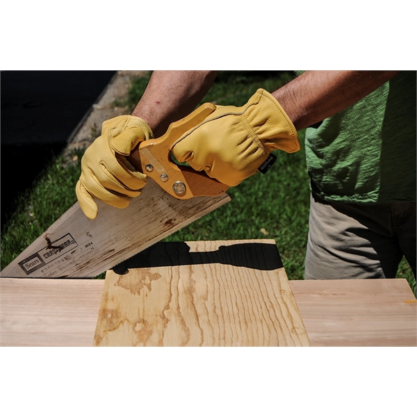 Premium grain cowhide leather gloves with Thinsulate lining & keystone thumb.... from ASI 62192 Illinois Glove Co / Honest Abe®