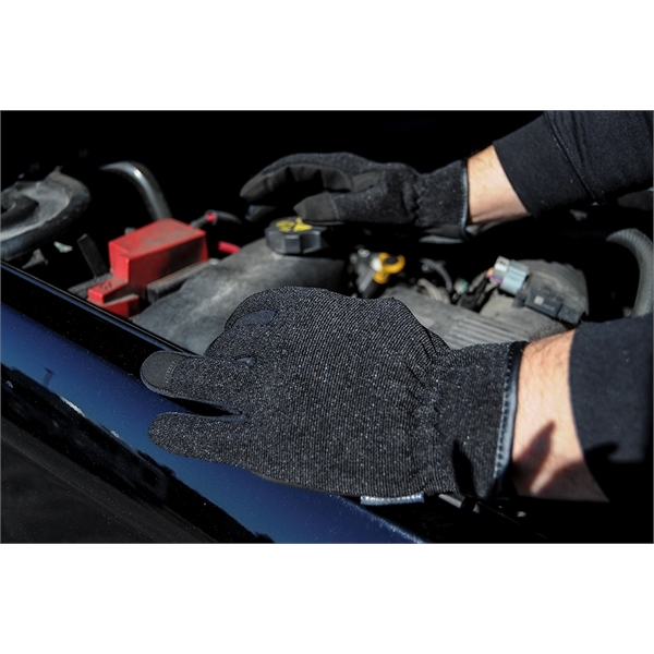 Touchscreen mechanics gloves, padded & reinforced palm, black spandex back, slip... from ASI 62192 Illinois Glove Co / Honest Abe®