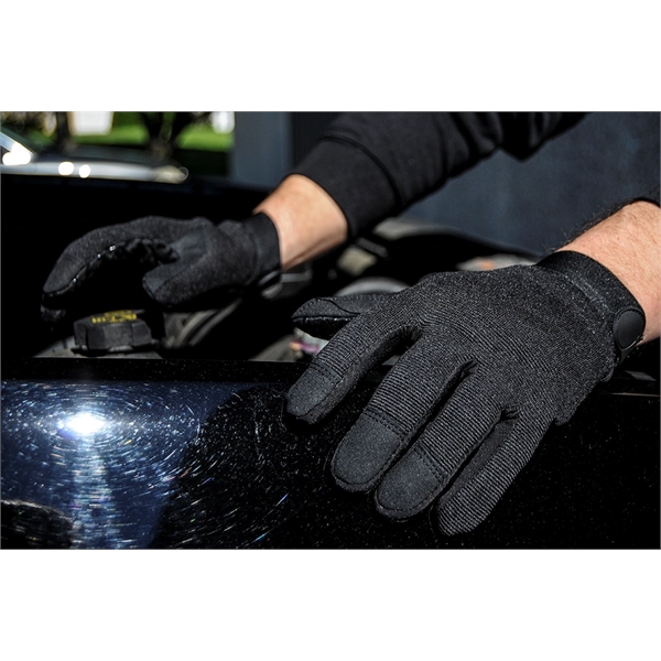 Super Grip mechanics gloves, black synthetic suede palm with silicone grip,... from ASI 62192 Illinois Glove Co / Honest Abe®
