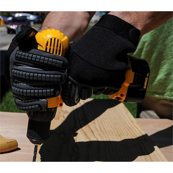 Heavy duty mechanics gloves, TPR finger protection, reinforced palm, silicone grip.... from ASI 62192 Illinois Glove Co / Honest Abe®