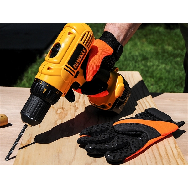 Super Grip mechanics gloves, black synthetic suede palm with silicone grip,... from ASI 62192 Illinois Glove Co / Honest Abe®