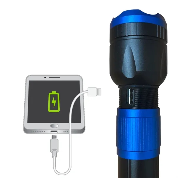 Aluminum LED flashlight with a 4,000mAh capacity.... from ASI 84514 Safety Made