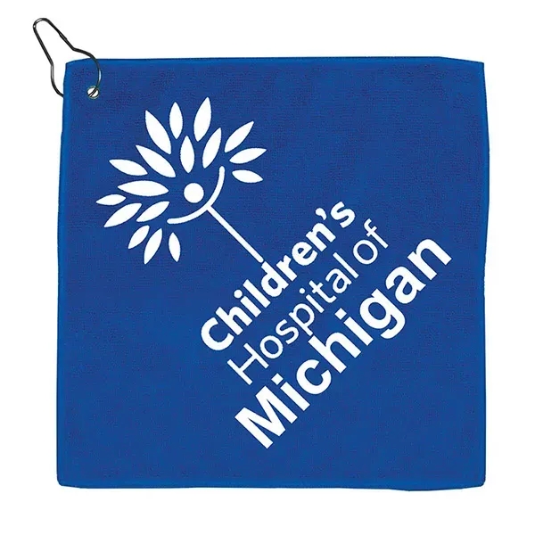 12" x 12" 300GSM microfiber golf towel with metal grommet and... from ASI 62660 Innovation Line