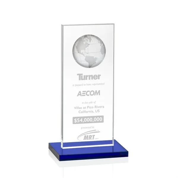 This illustrious Starfire Crystal award stands upright on an elegant Sapphire... from ASI 84592 St Regis Group / St Regis