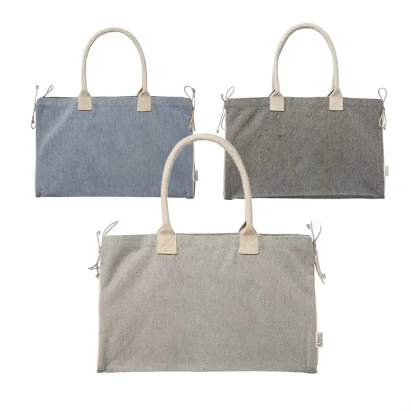 Recycled cotton canvas bag plus 1 color silkscreen imprint on 1... from ASI 37218 Athena Promo (tm)