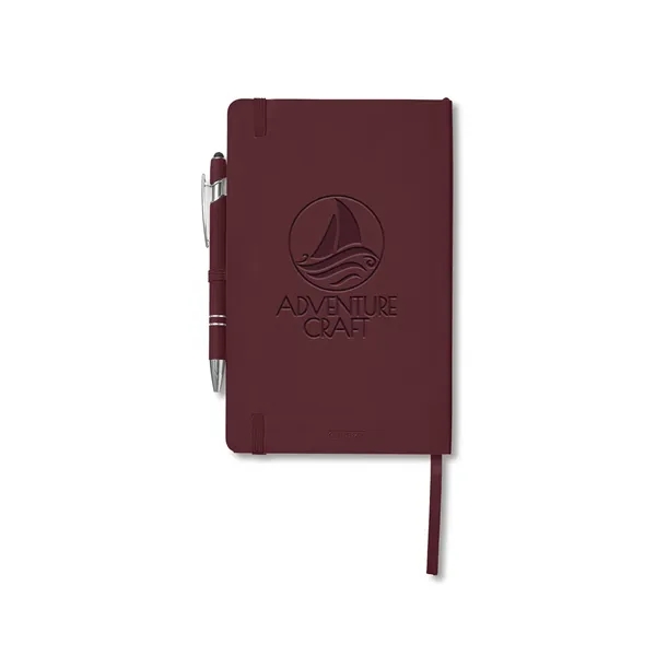 Journal and pen set with a soft cover, a rubberized aluminum... from ASI 79530 Prime Line