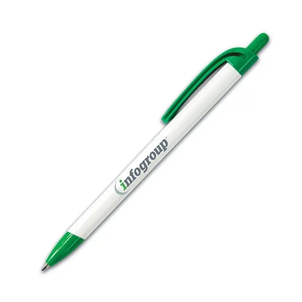 Stylish retractable ballpoint pen with bright trim in bold colors.... from ASI 90859 Tempo Industries Inc / Tempo Tempoline