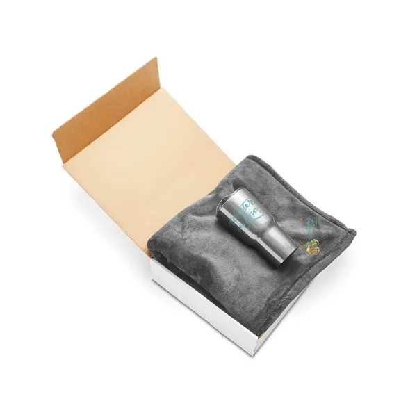 Laid Back Comfort Gift Set includes blanket and vacuum tumbler in... from ASI 79530 Prime Line