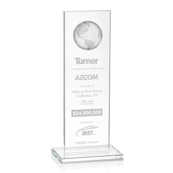 This illustrious Starfire Crystal award stands upright on an elegant Starfire... from ASI 84592 St Regis Group / St Regis