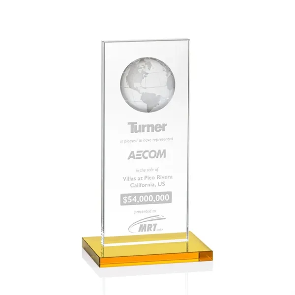 This illustrious Starfire Crystal award stands upright on an elegant Amber... from ASI 84592 St Regis Group / St Regis