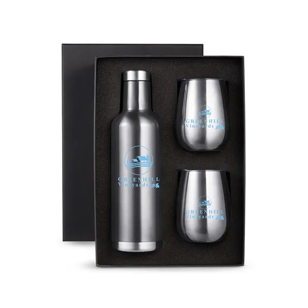 Beverage Lovers Gift set with Alsace insulated steel 25 ounce wine... from ASI 79530 Prime Line
