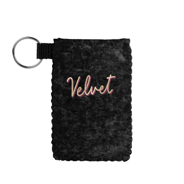 Velvet Neoprene holder w/colored stitching for your credit cards, I.D. cards,... from ASI 74710 Numo / NUMO