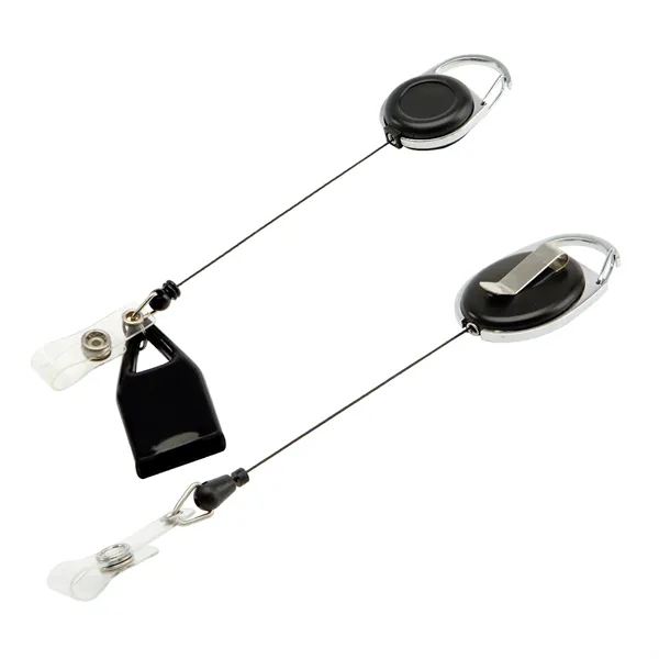 Retractable round shape metal badge reel with epoxy dome on 1... from ASI 37218 Athena Promo (tm)