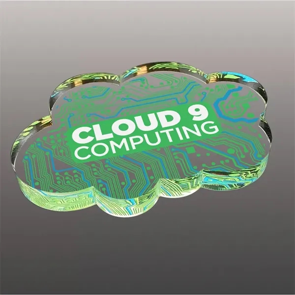 1/2" clear acrylic paperweight with customization.... from ASI 72521 Morris Magnets / Laser Cuts